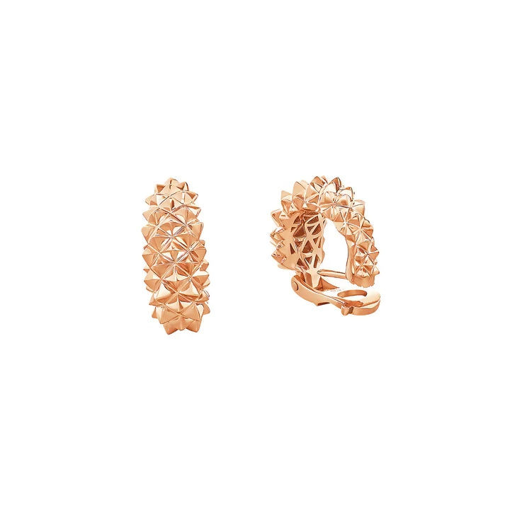 Gimbutis, Rose Gold Pinecone Creole Earrings