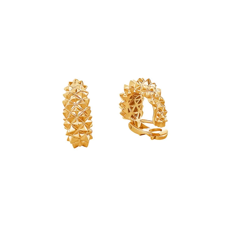 Gimbutis, Yellow Gold Pinecone Creole Earrings