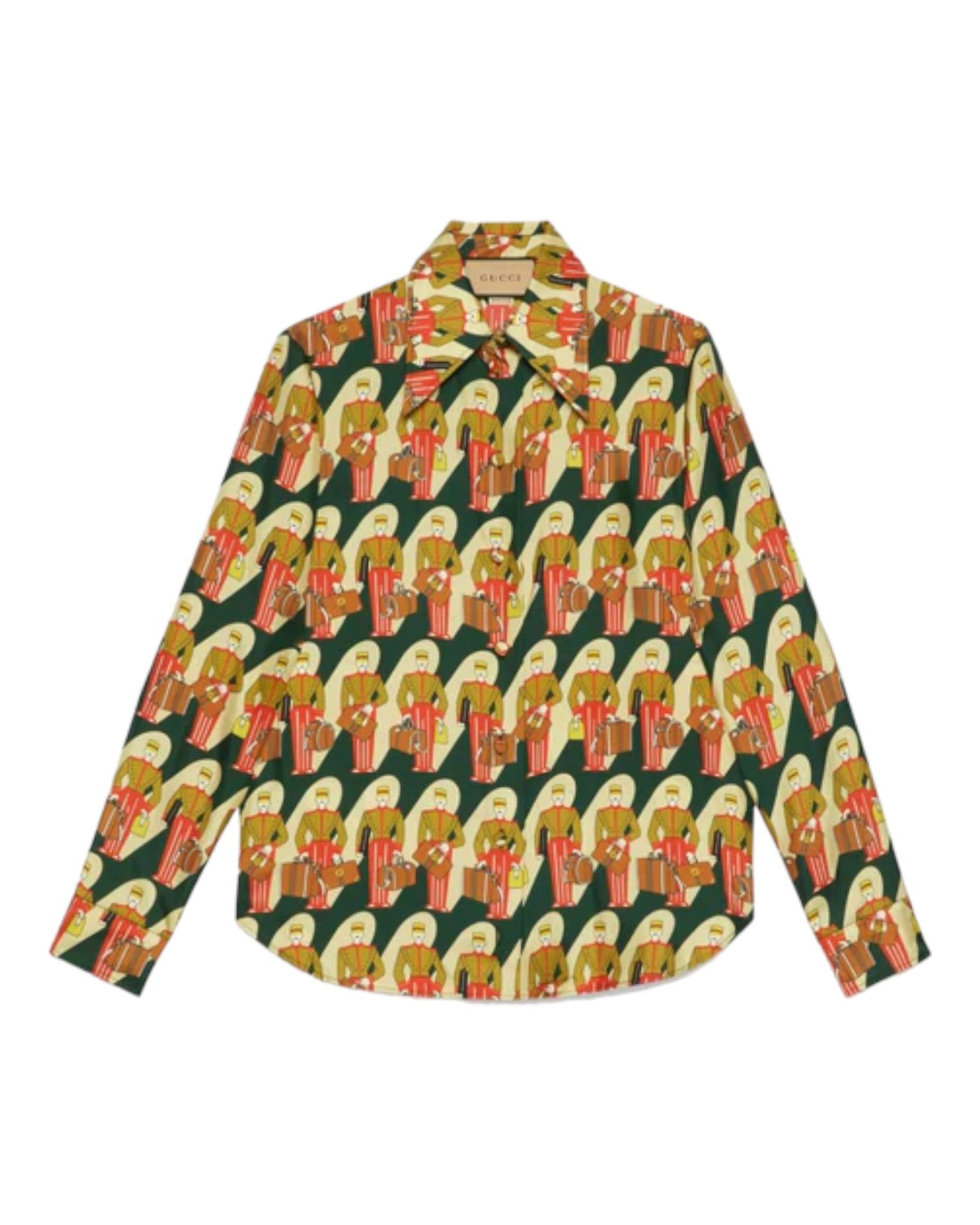 Gucci, Porter-Print Silk Shirt