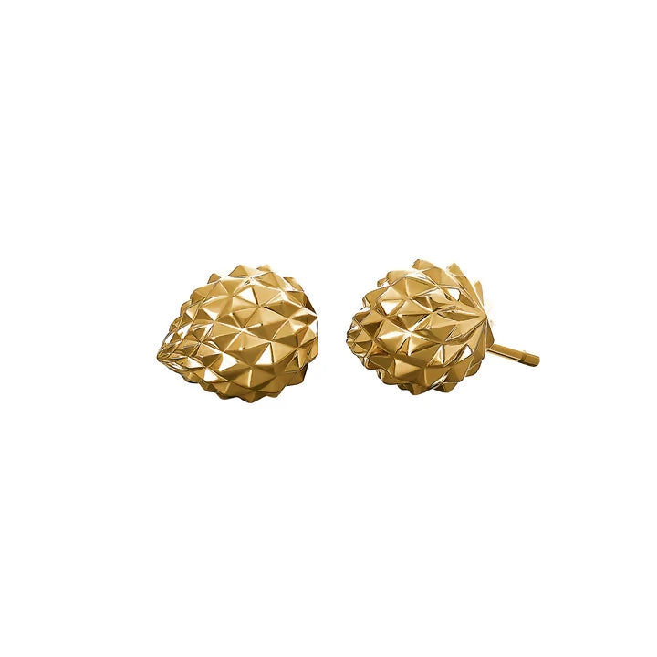 Gimbutis, Yellow Gold Pinecone Studs