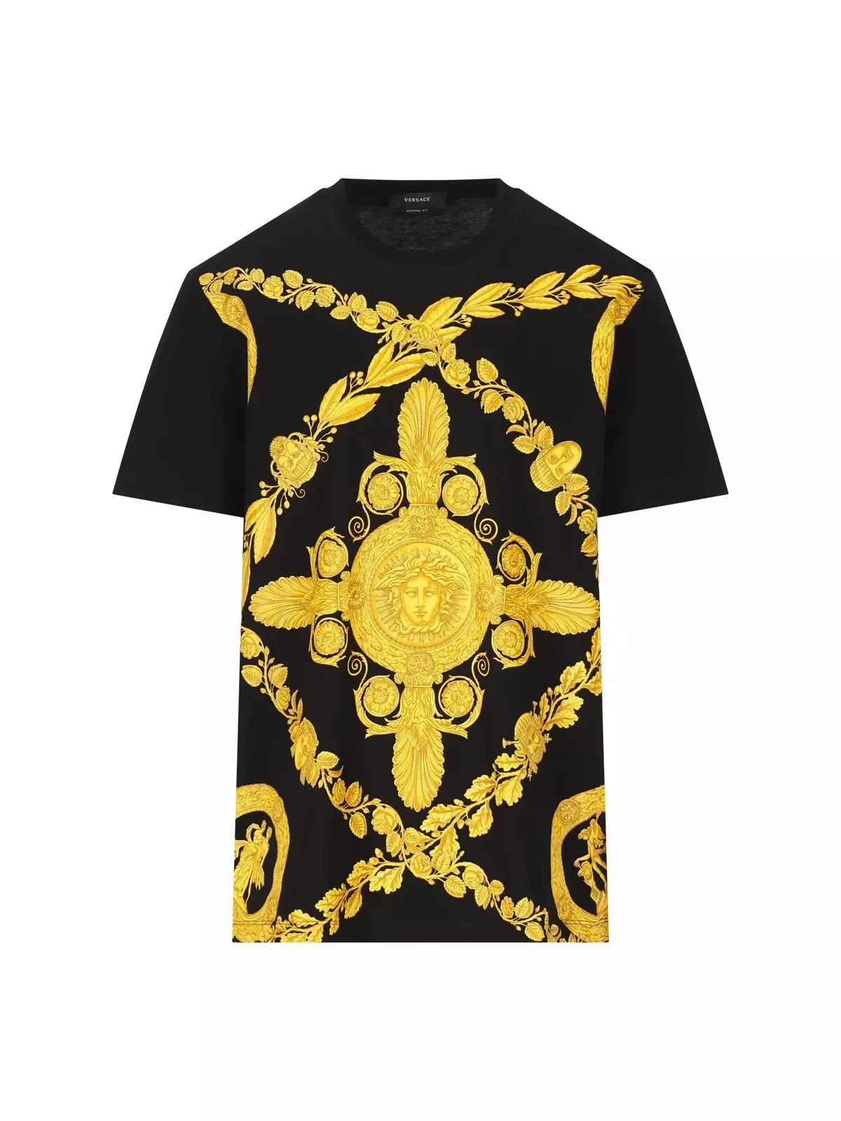 Versace, Baroque Printed Crewneck T-Shirt