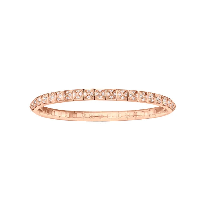 Gimbutis, Rose Gold Full Pave Spike Bracelet With Diamonds