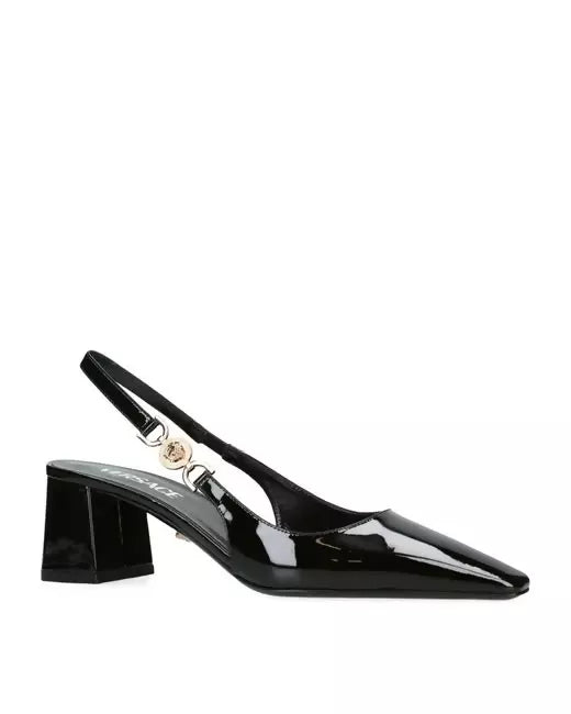 Versace, Medusa 95 Pointed Toe Slingback Pumps