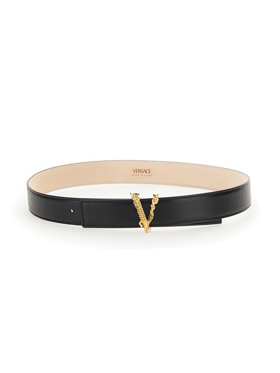 Versace, Virtus Leather Belt