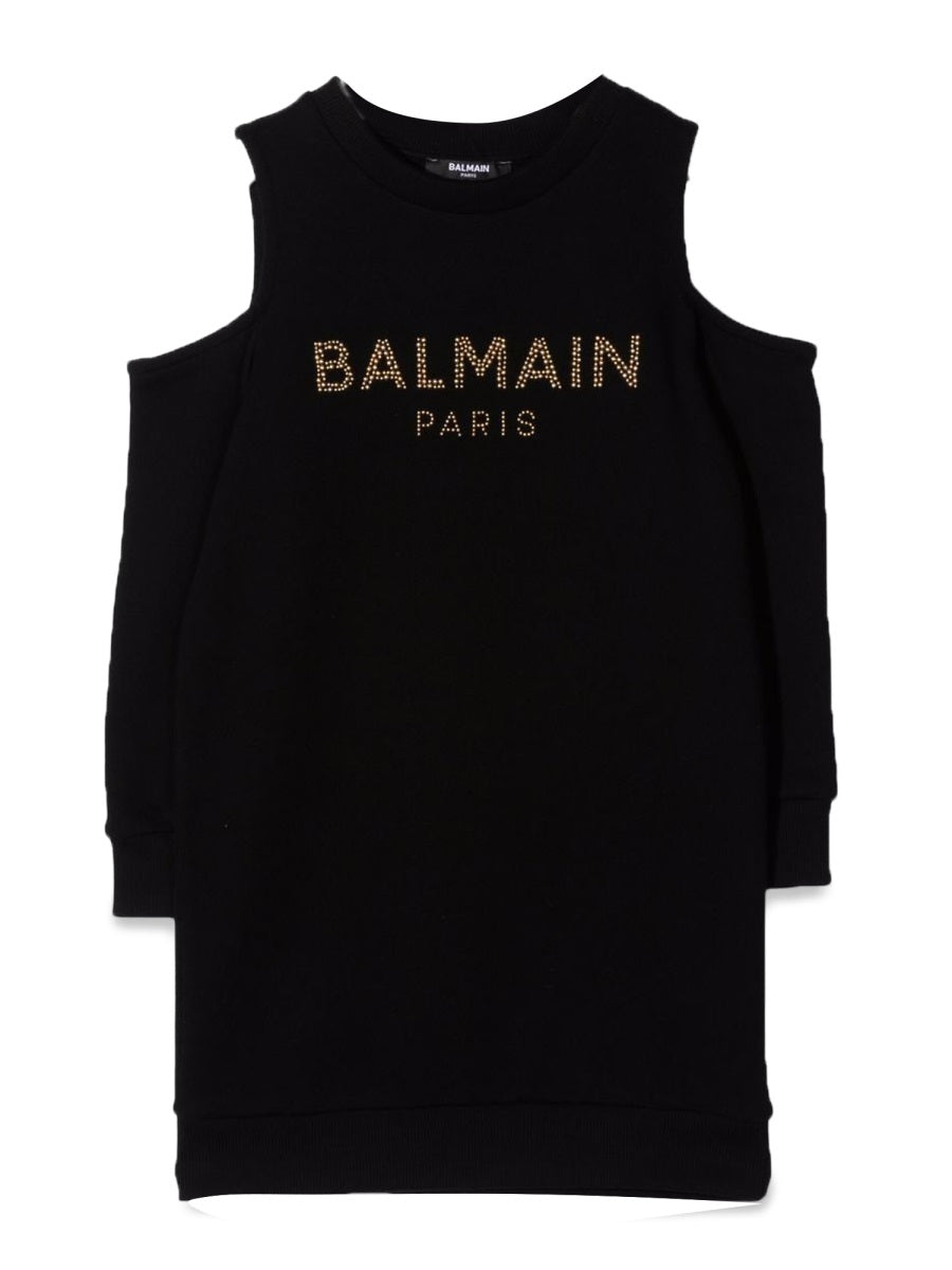 Balmain, Logo-Print Viscose Dress