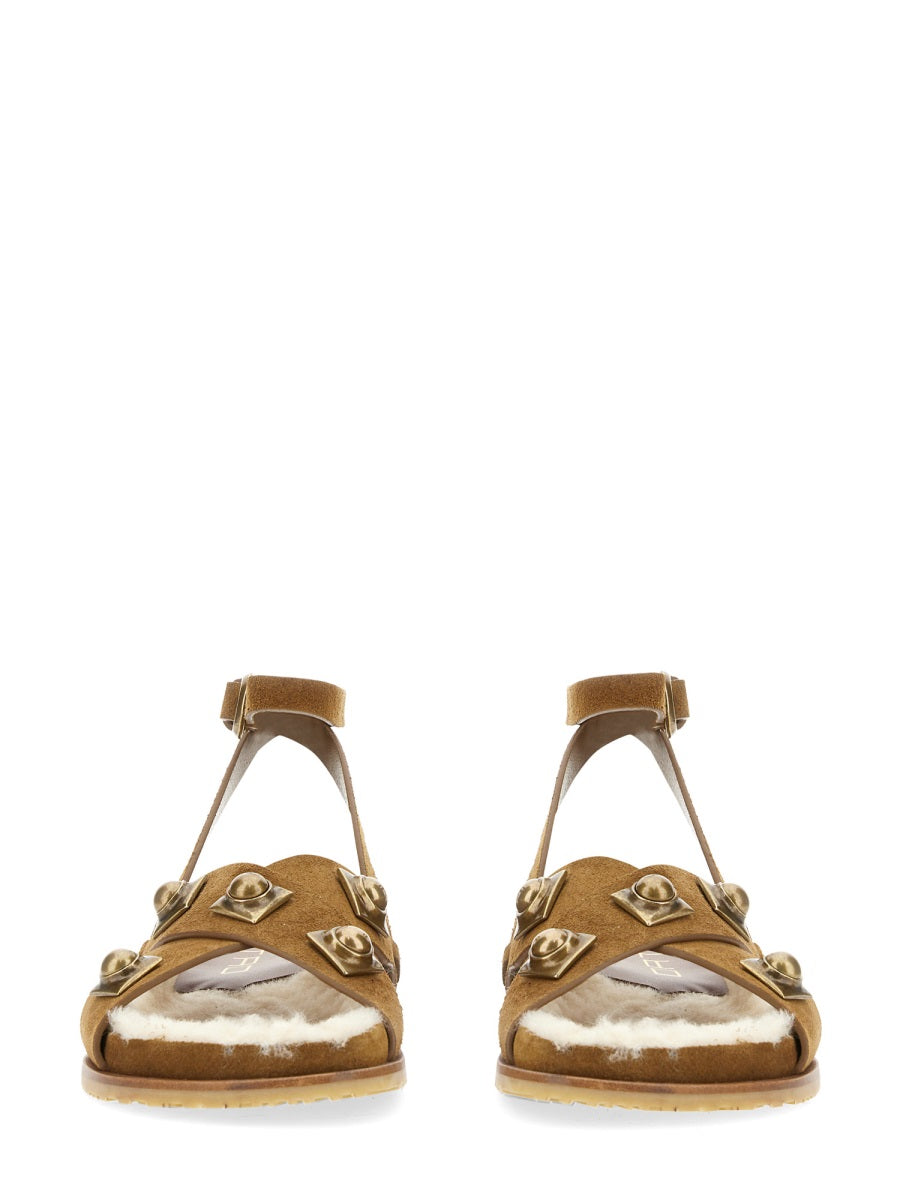 Etro, Crown Me Sandal with Studs