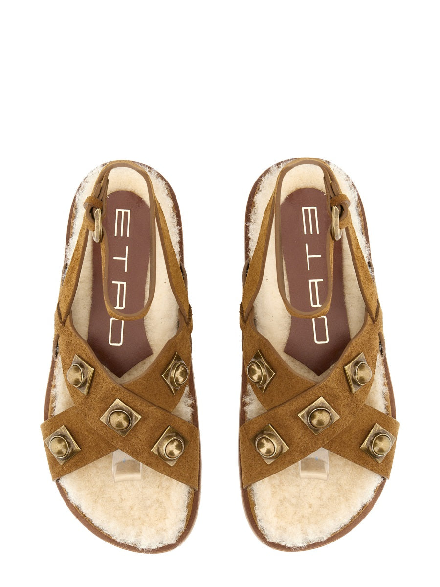 Etro, Crown Me Sandal with Studs