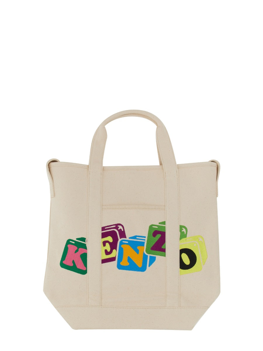 Kenzo, Boke Blocks Cotton Tote Bag