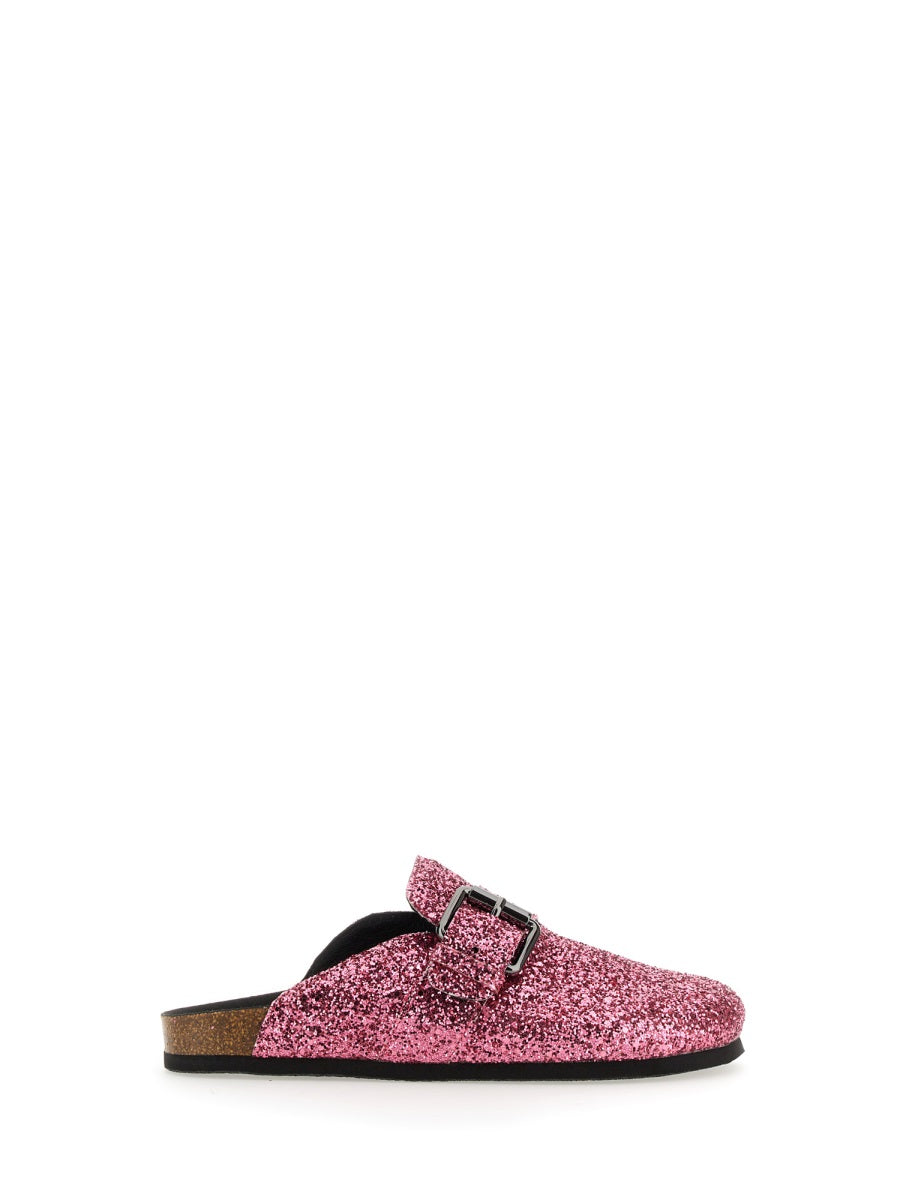 Philosophy Di Lorenzo Serafini, Glitter Buckle Detail Slippers