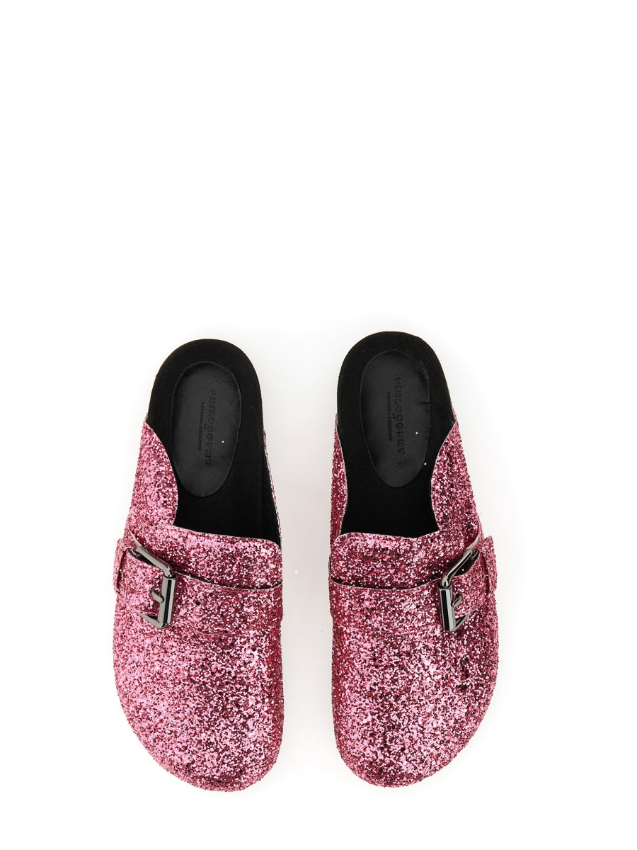 Philosophy Di Lorenzo Serafini, Glitter Buckle Detail Slippers