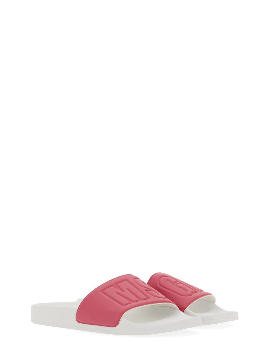 MSGM, Logo Embossed Slip-On Slides