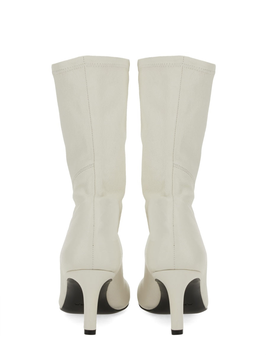 Jil Sander, Leather Boot In White