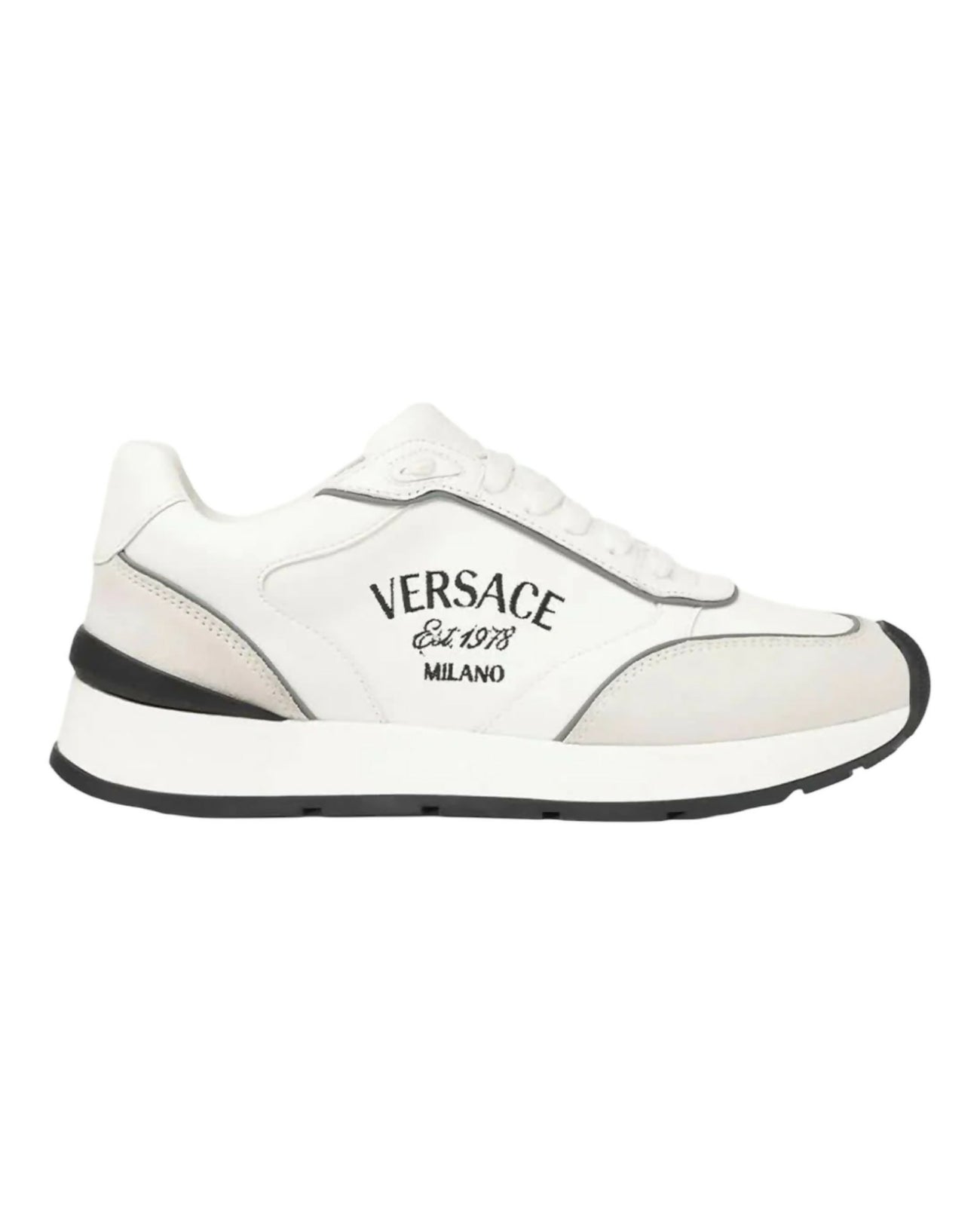 Versace, White Milano Runner Sneakers