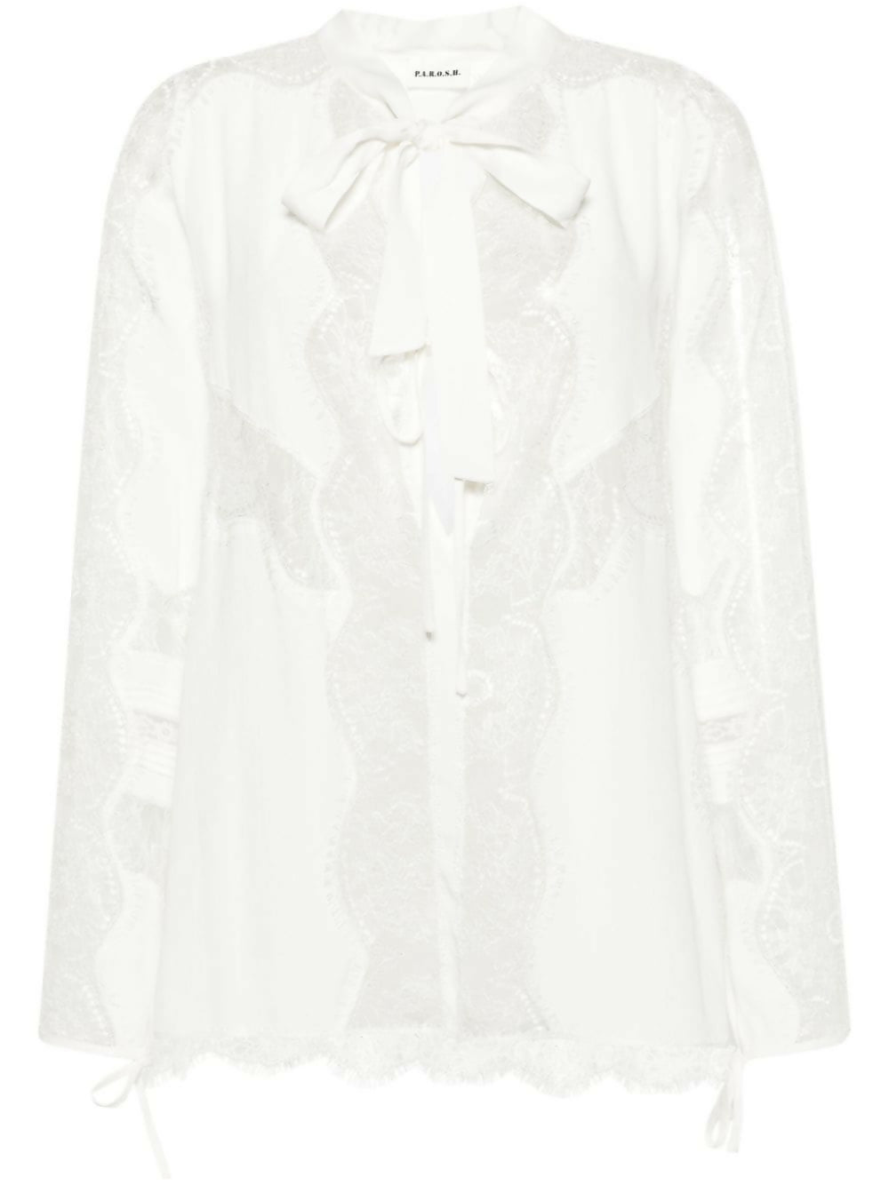 P.A.R.O.S.H., Tied Lace Viscose Shirt