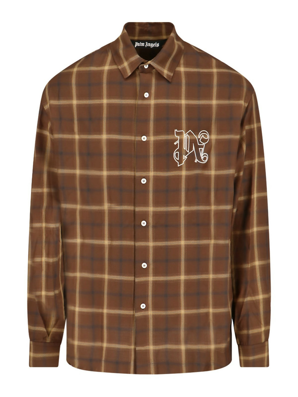 Palm Angels, Monogram-Print Checked Shirt