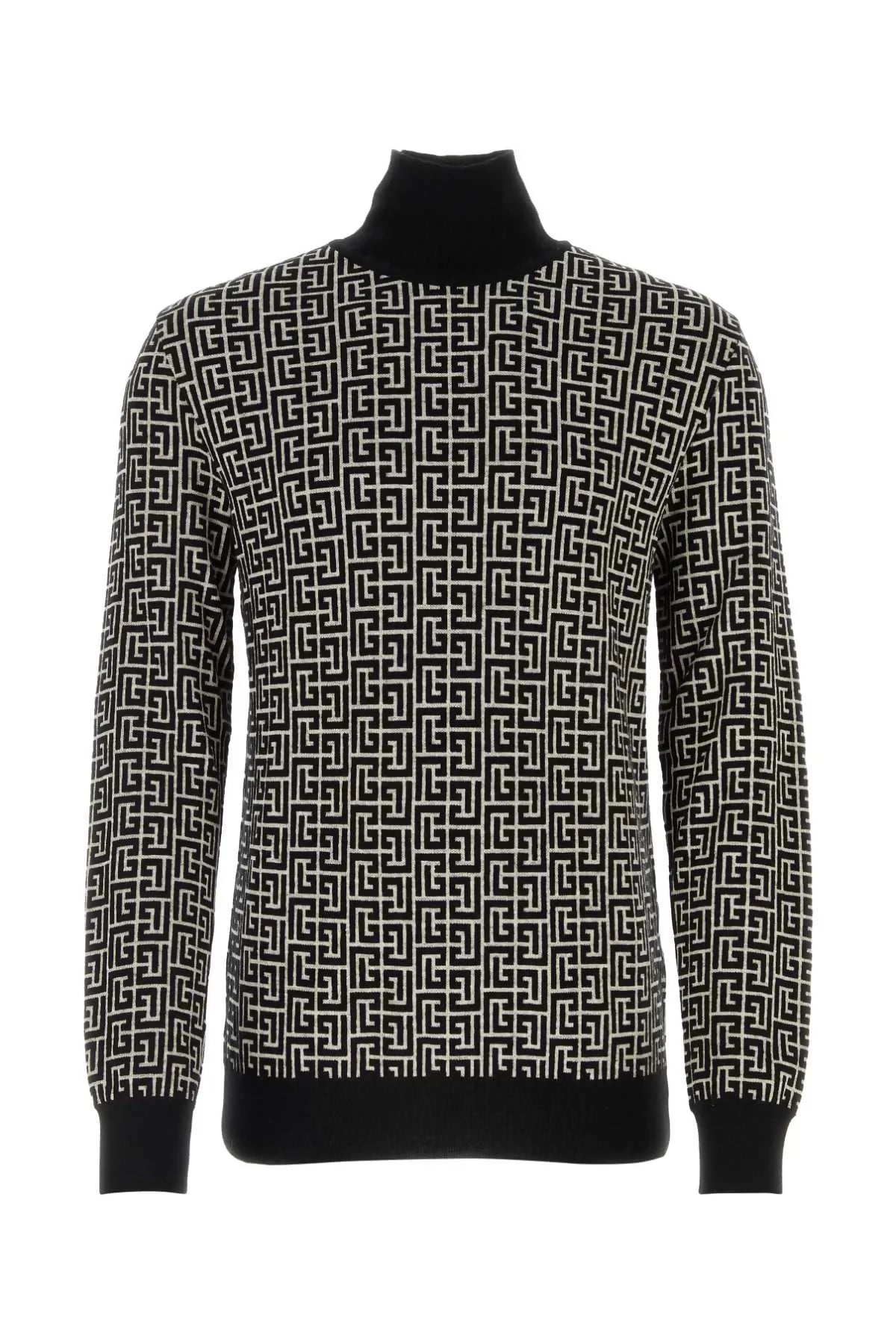 Balmain, Embroidered Monogram Sweater