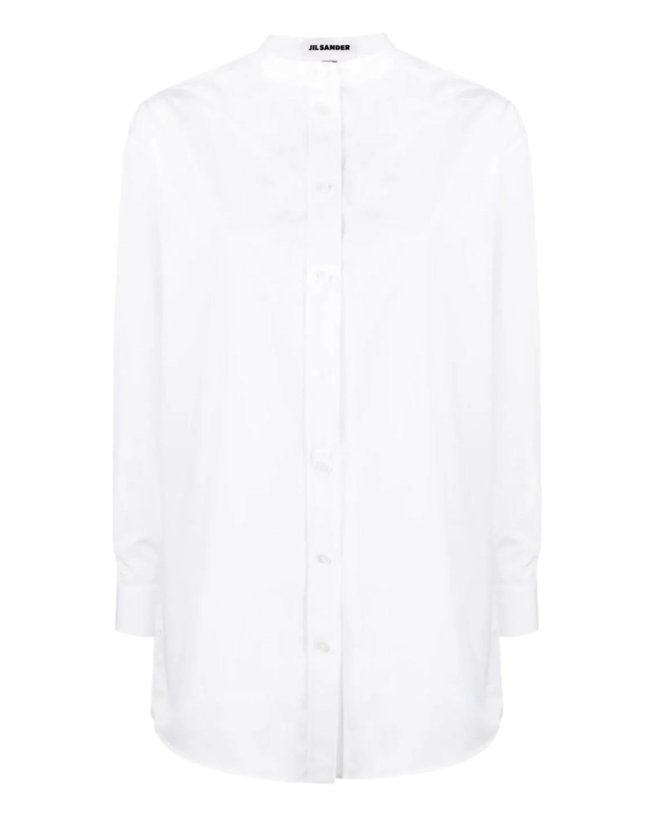 Jil Sander, Band-Collar Cotton Poplin Shirt