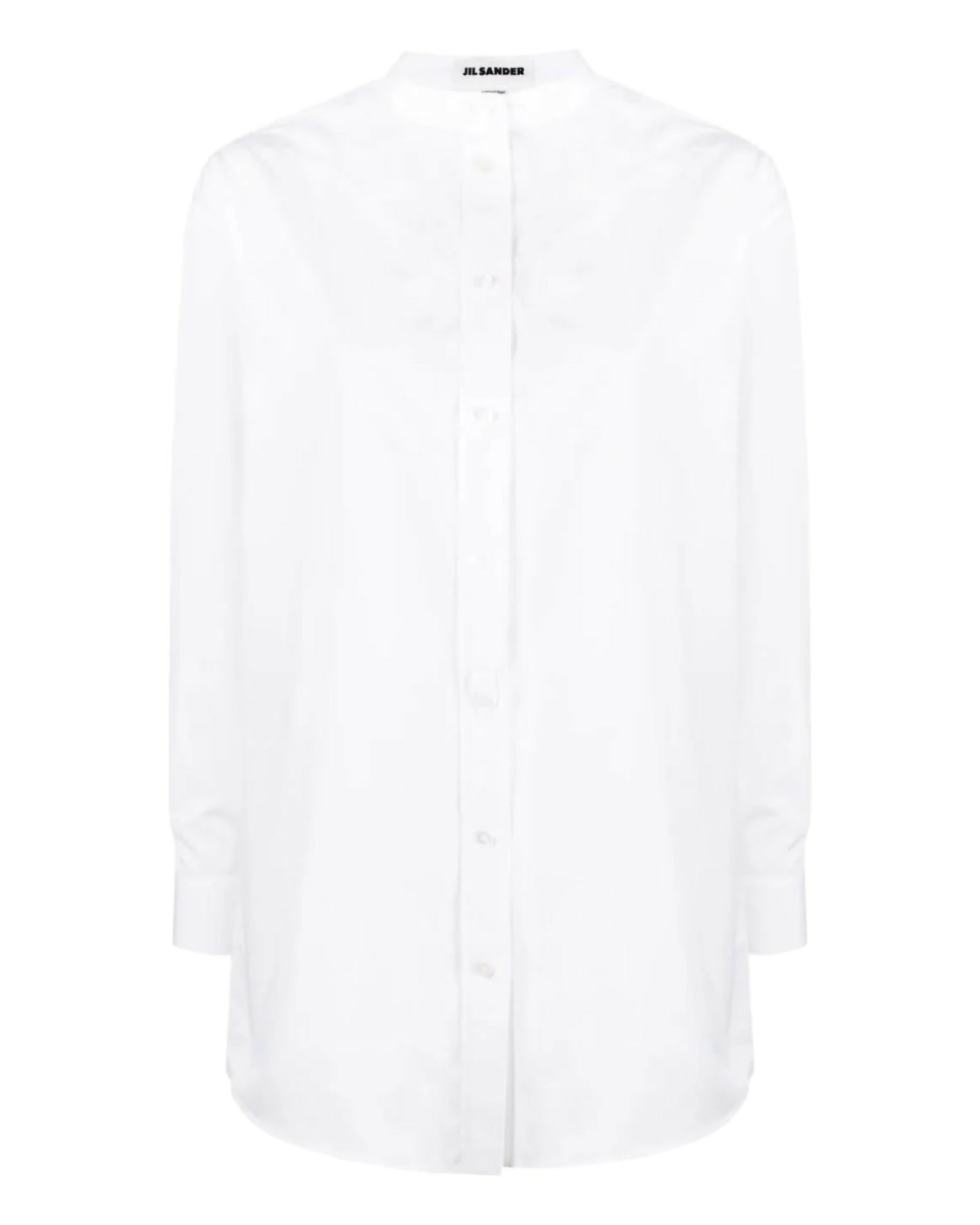 Jil Sander, Band-Collar Cotton Poplin Shirt