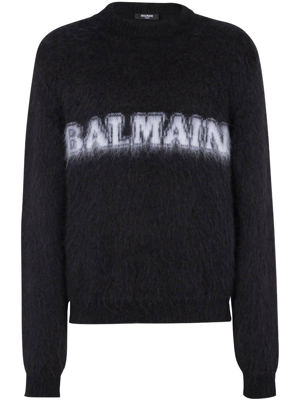 Balmain, Logo-Print Brushed-Finish Jumper