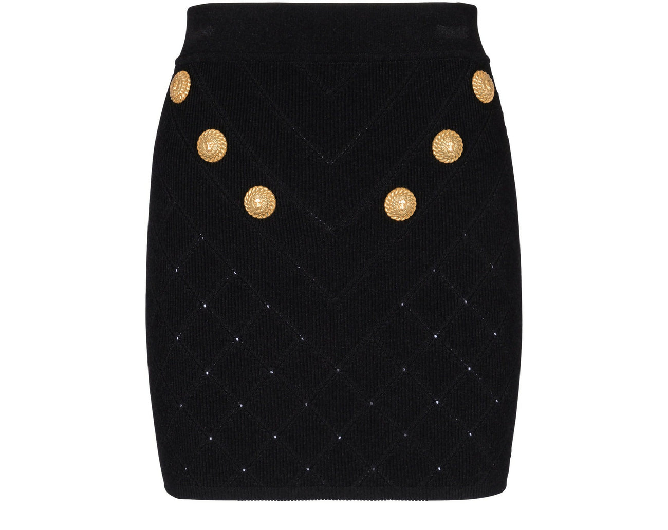 Balmain, Knit 6-Button Skirt