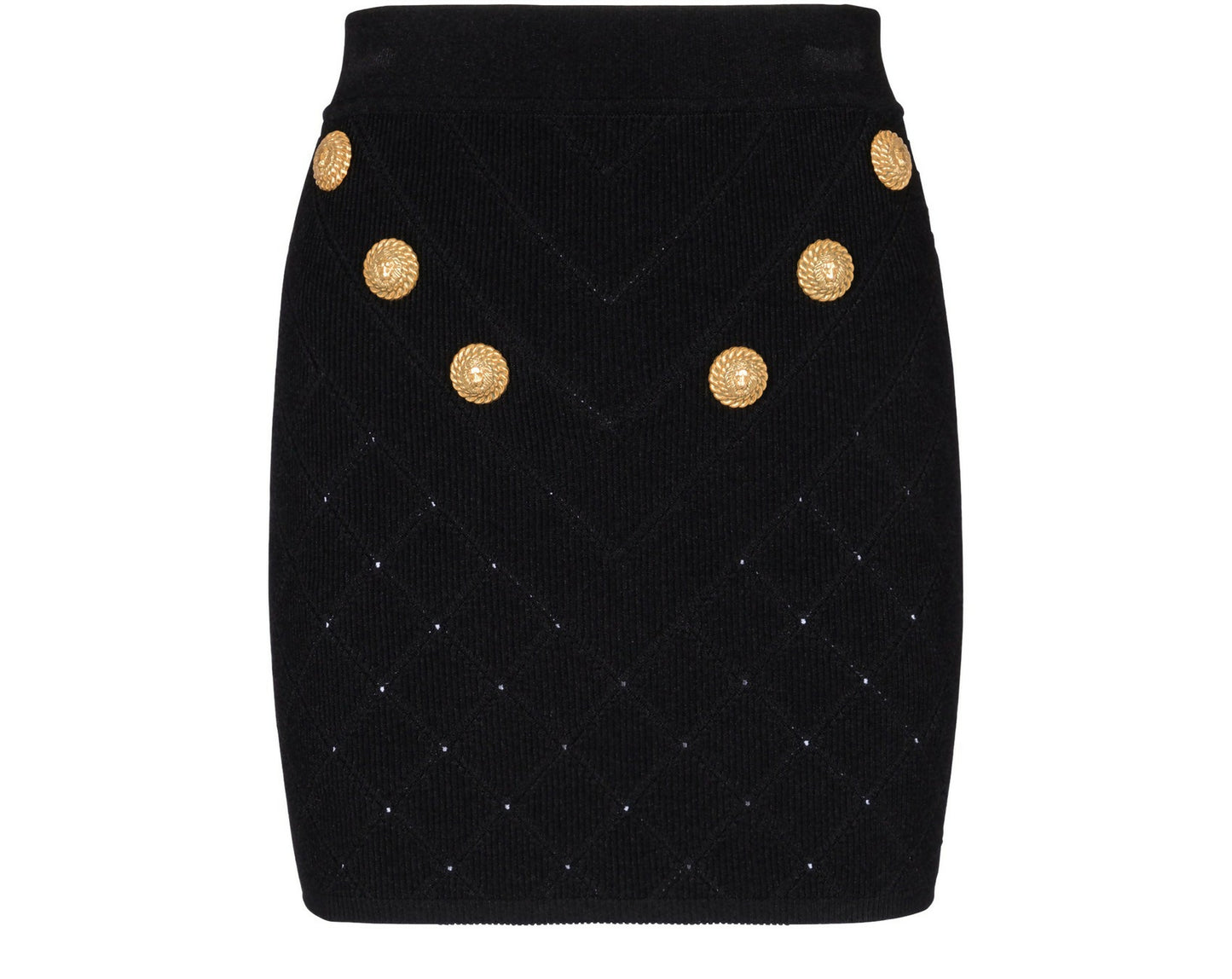 Balmain, Knit 6-Button Skirt