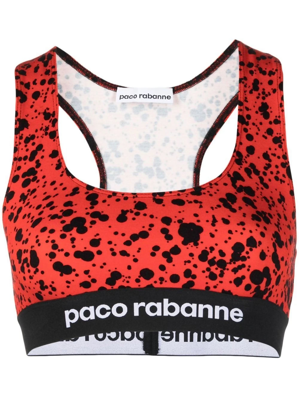 Paco Rabanne, Viscose Blend With Logo Band Top