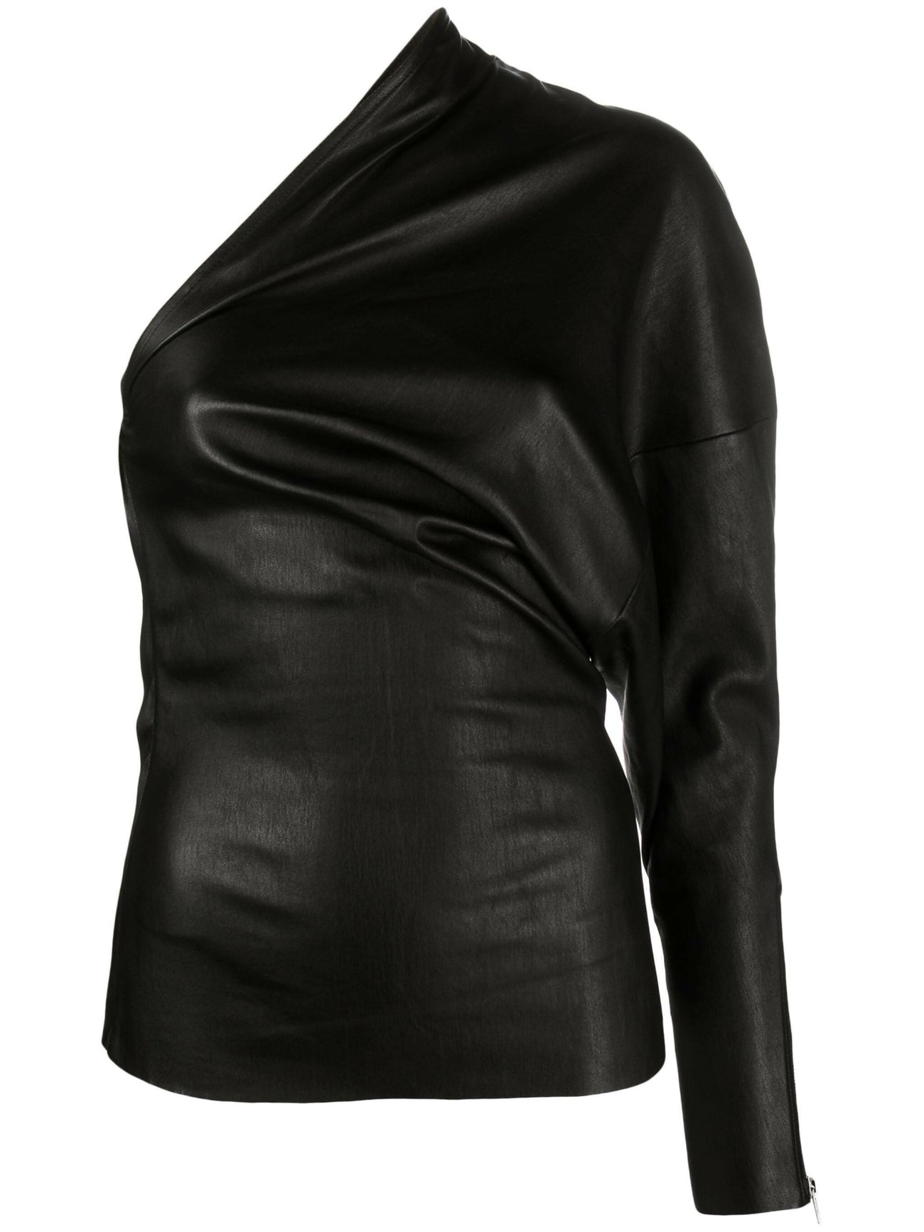 Rick Owens, One-Shoulder Leather Top