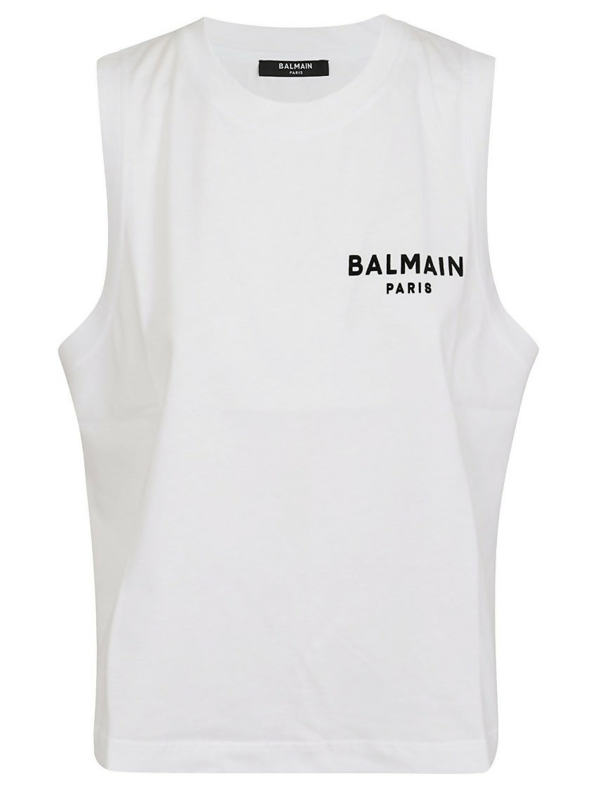 Balmain, Tank Top With Logo