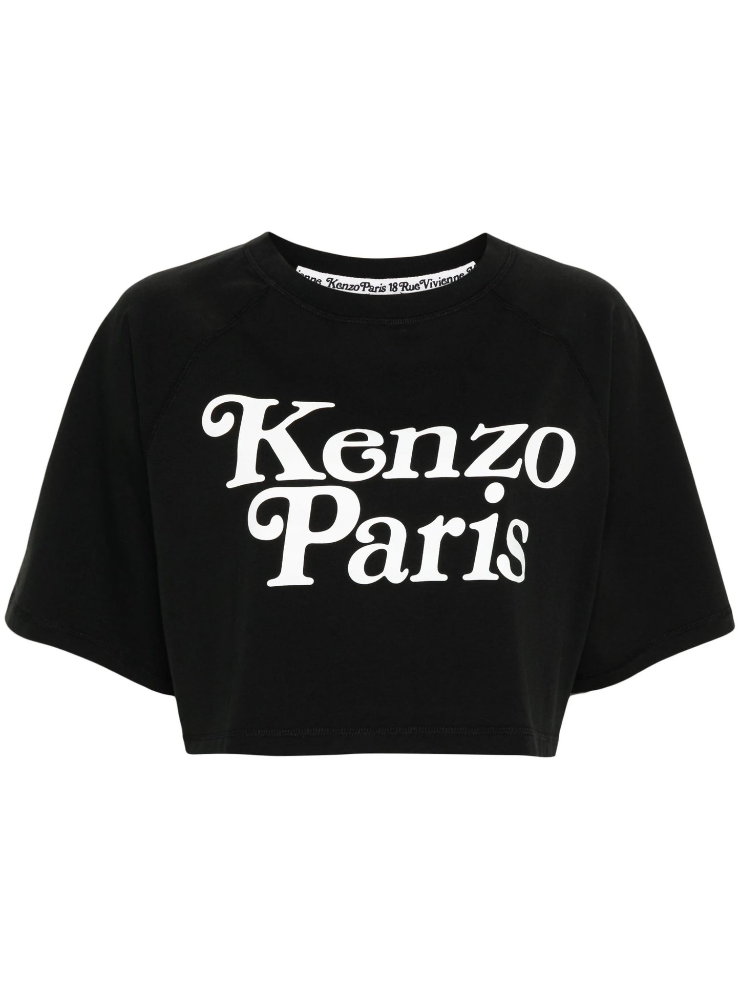 Kenzo Logo Printed Cropped T-Shirt