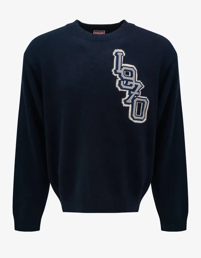 Kenzo, Varsity Logo Knitted Sweatshirt