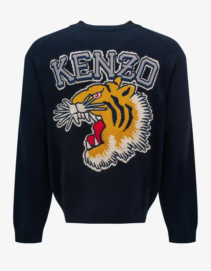 Kenzo, Varsity Logo Knitted Sweatshirt