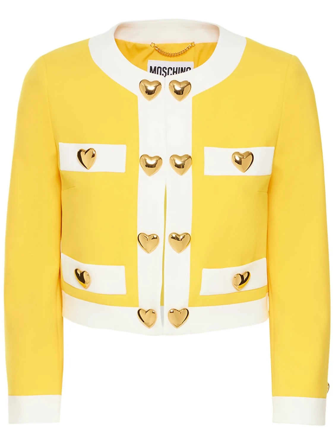 Moschino, Heart Button Crepe Jacket