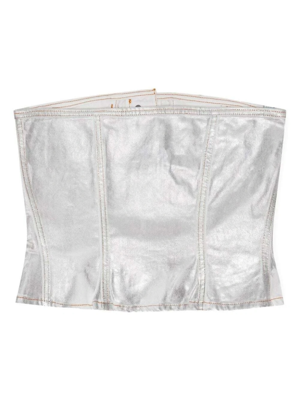 Ganni Metallic Denim Top