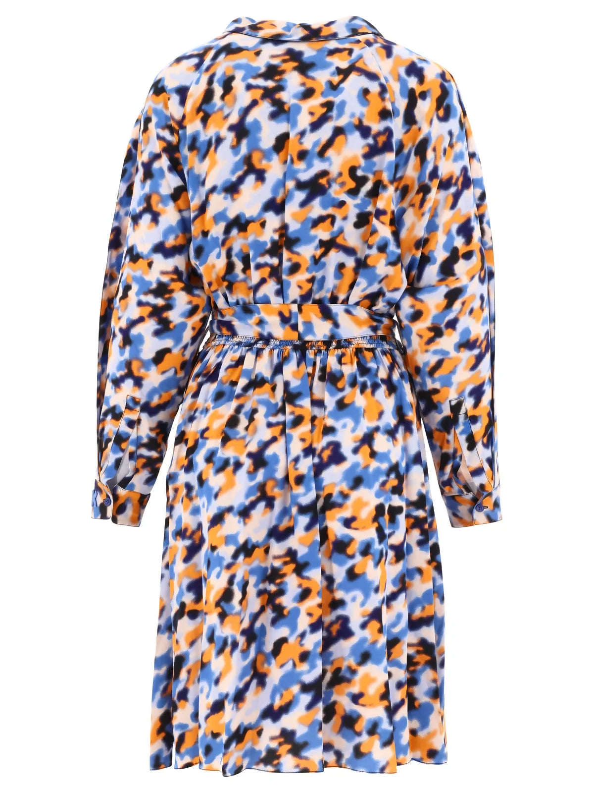 Kenzo, Abstract Print Long-Sleeved Midi Dress