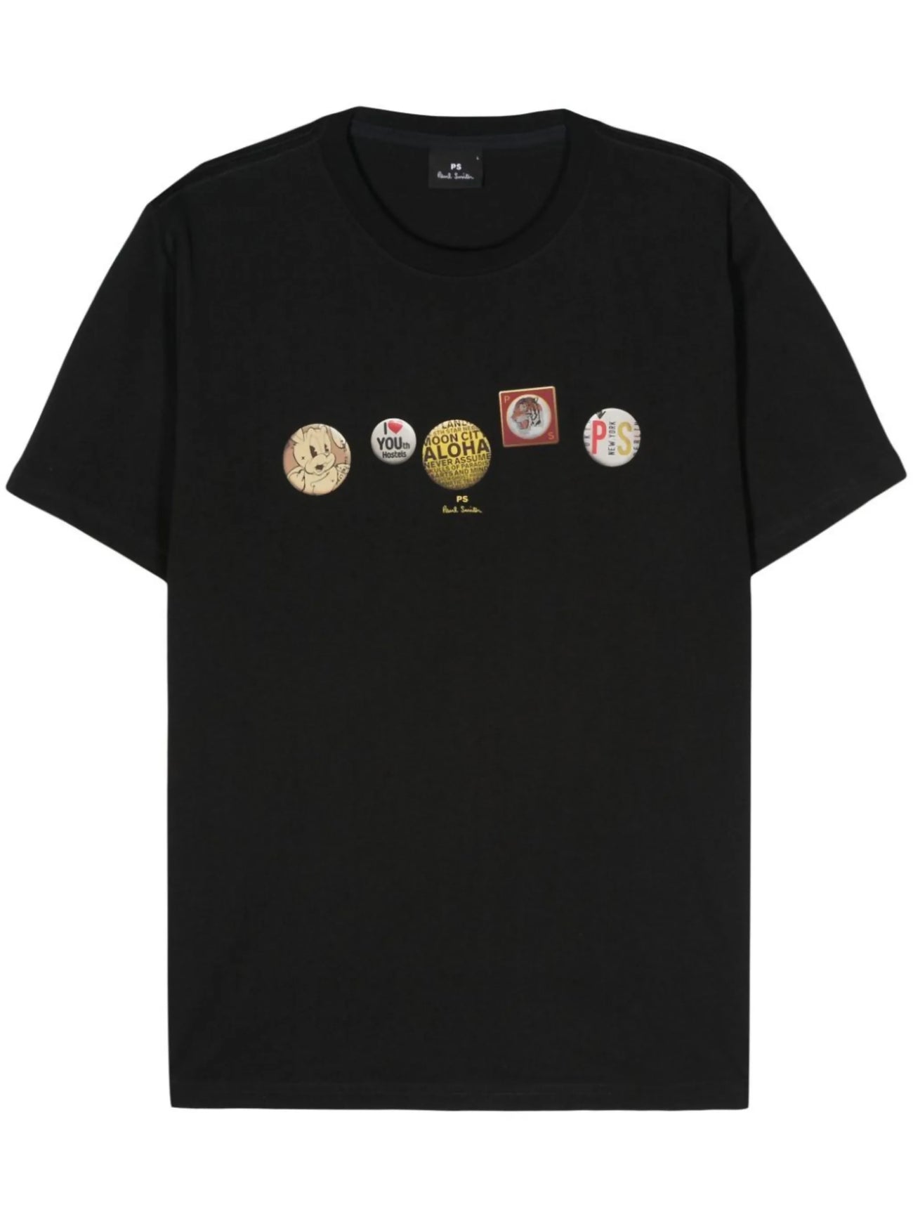 Paul Smith, Badges-Print Organic-Cotton T-Shirt