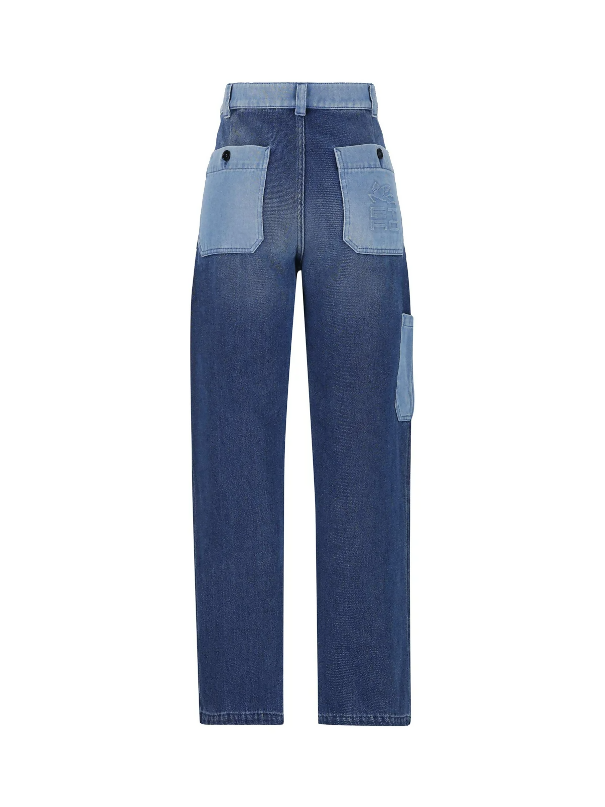 Etro, Patchwork Logo-Embossed Straight-Leg Jeans