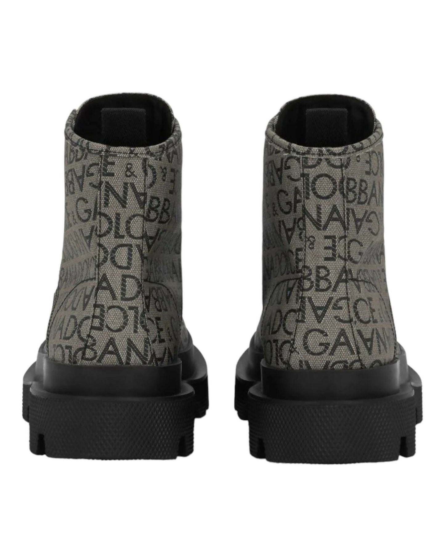 Dolce & Gabbana, Logo Jacquard Lace-Up Ankle Boots