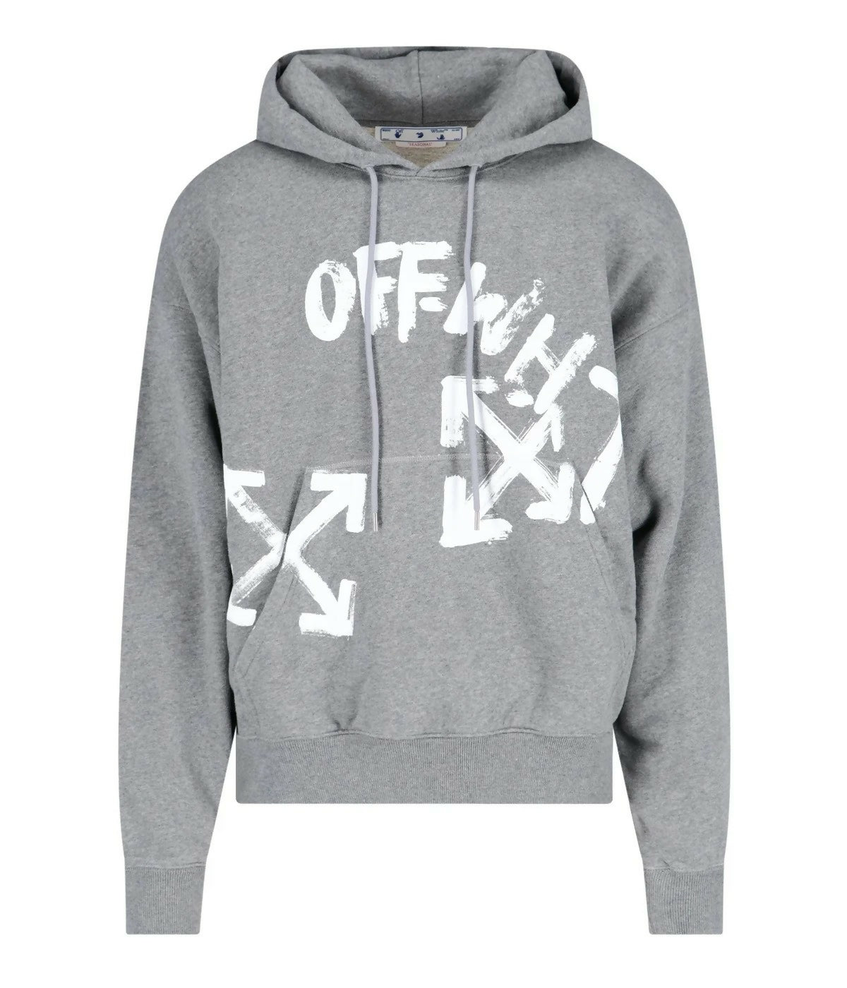 Off-White, Logo Printed Long-Sleeved Hoodie