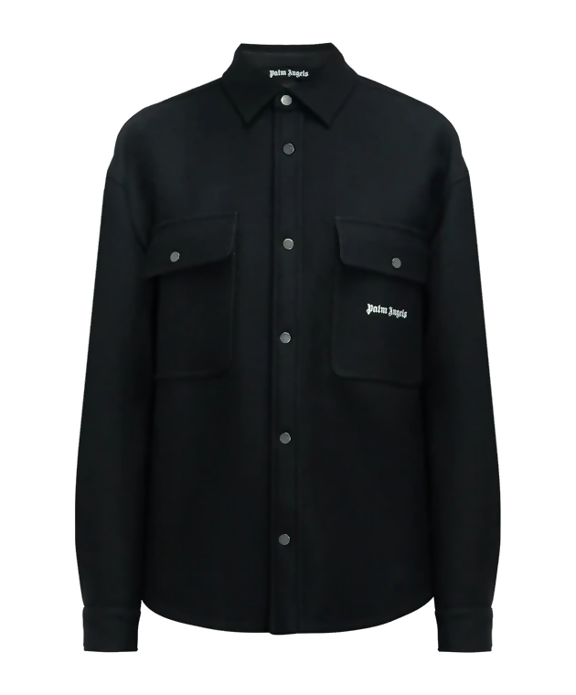 Palm Angels wool logo shirt