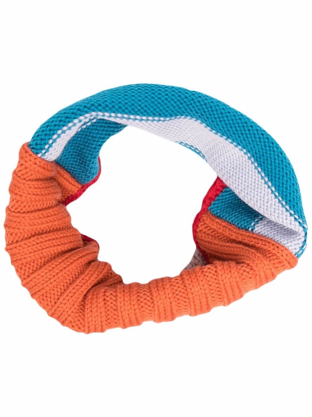 Colville, Colour-Block Striped Snood Scarf