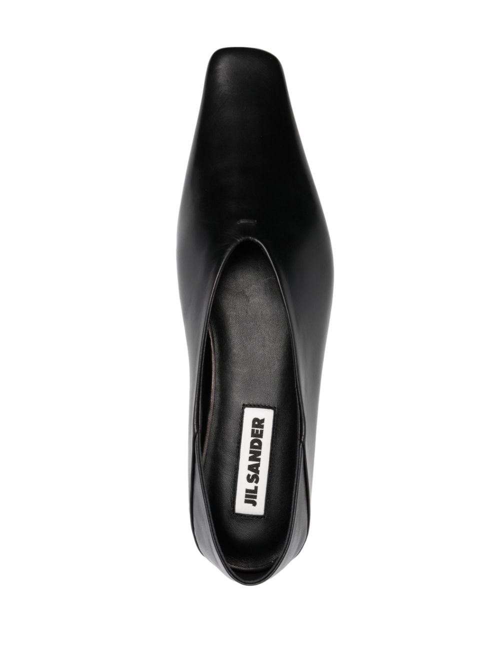 Jil Sander, Almond-Toe Leather Ballerina Shoes