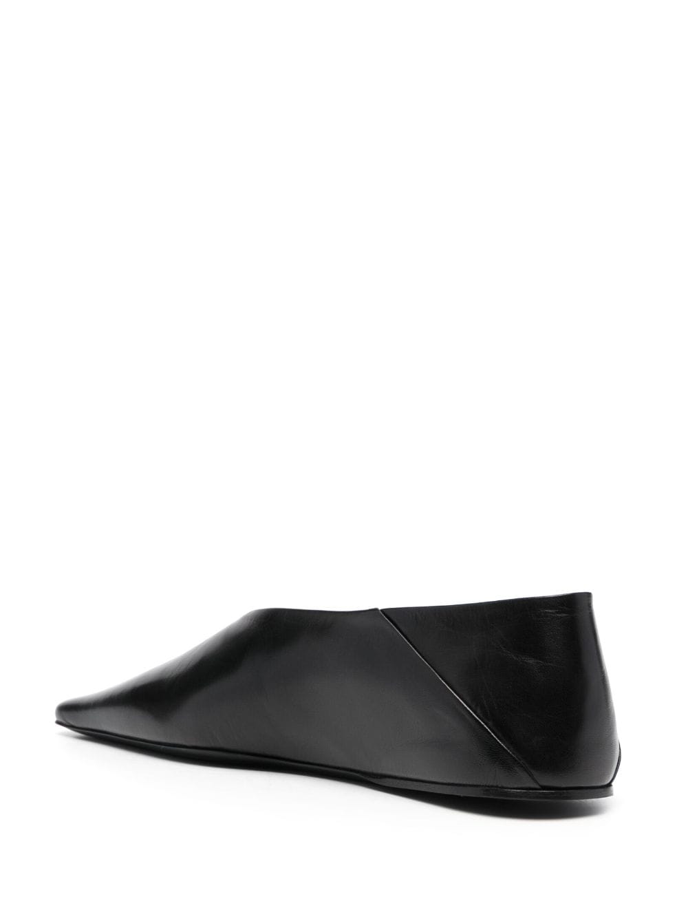 Jil Sander, Almond-Toe Leather Ballerina Shoes