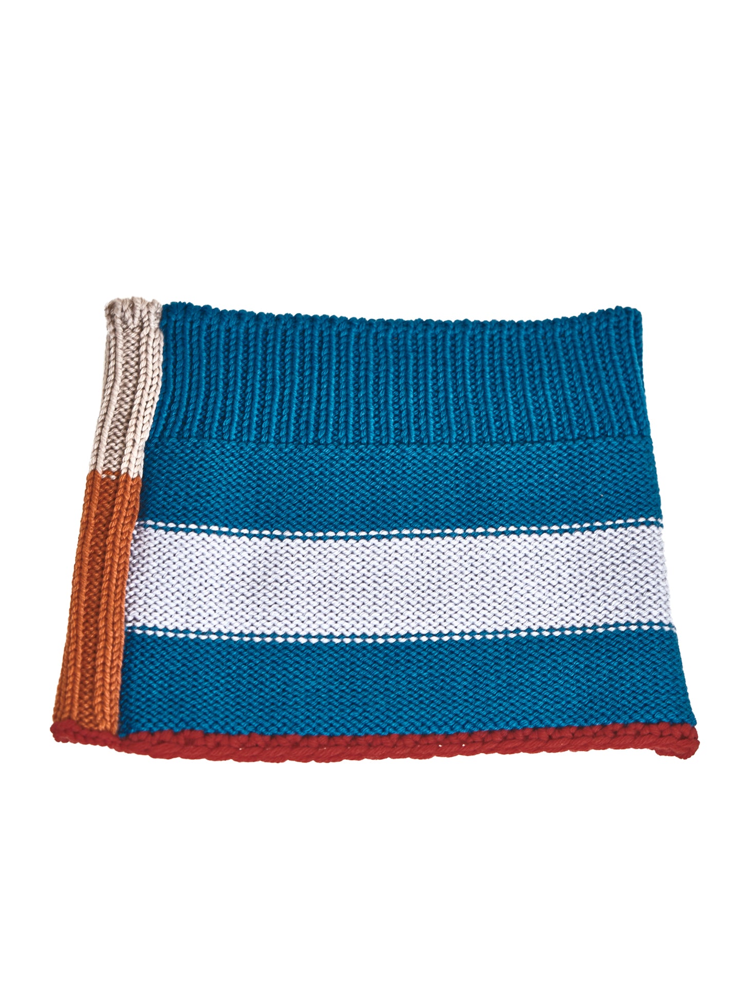 Colville, Colour-Block Striped Snood Scarf