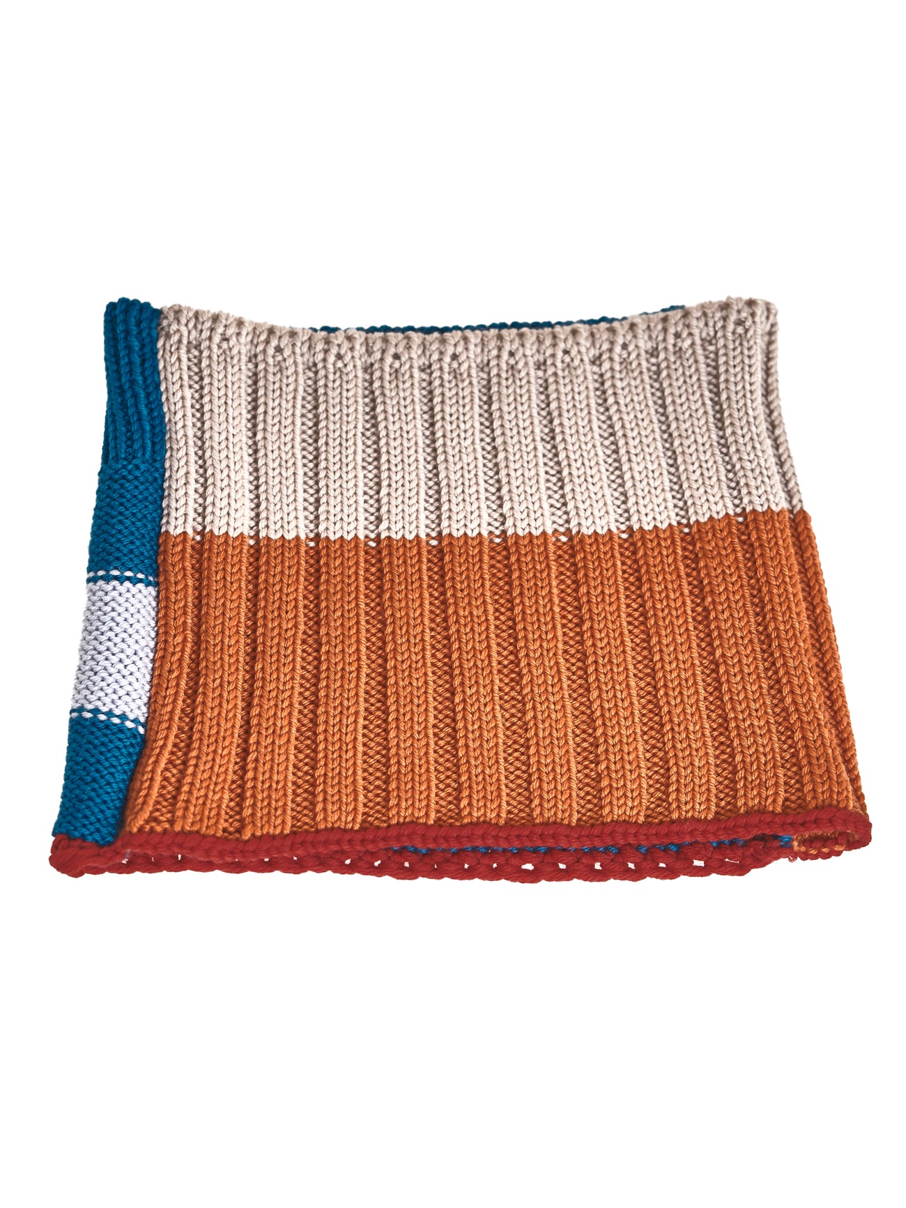 Colville, Colour-Block Striped Snood Scarf