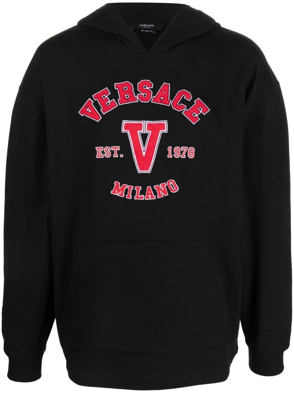 Versace, Logo embroidery hoodie