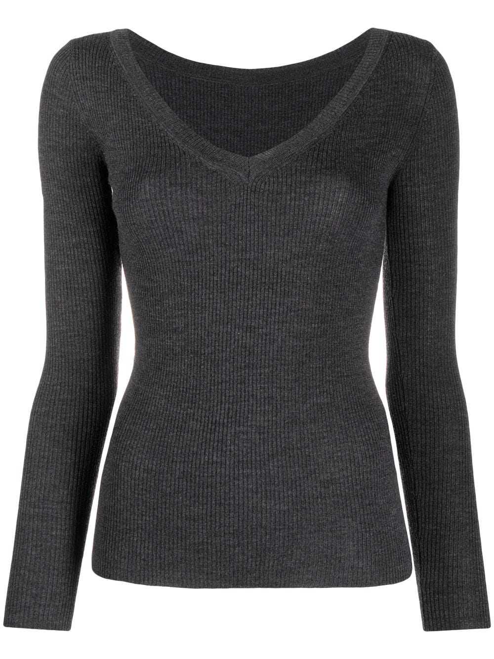 P.A.R.O.S.H., V-neck Ribbed-knit Wool Jumper