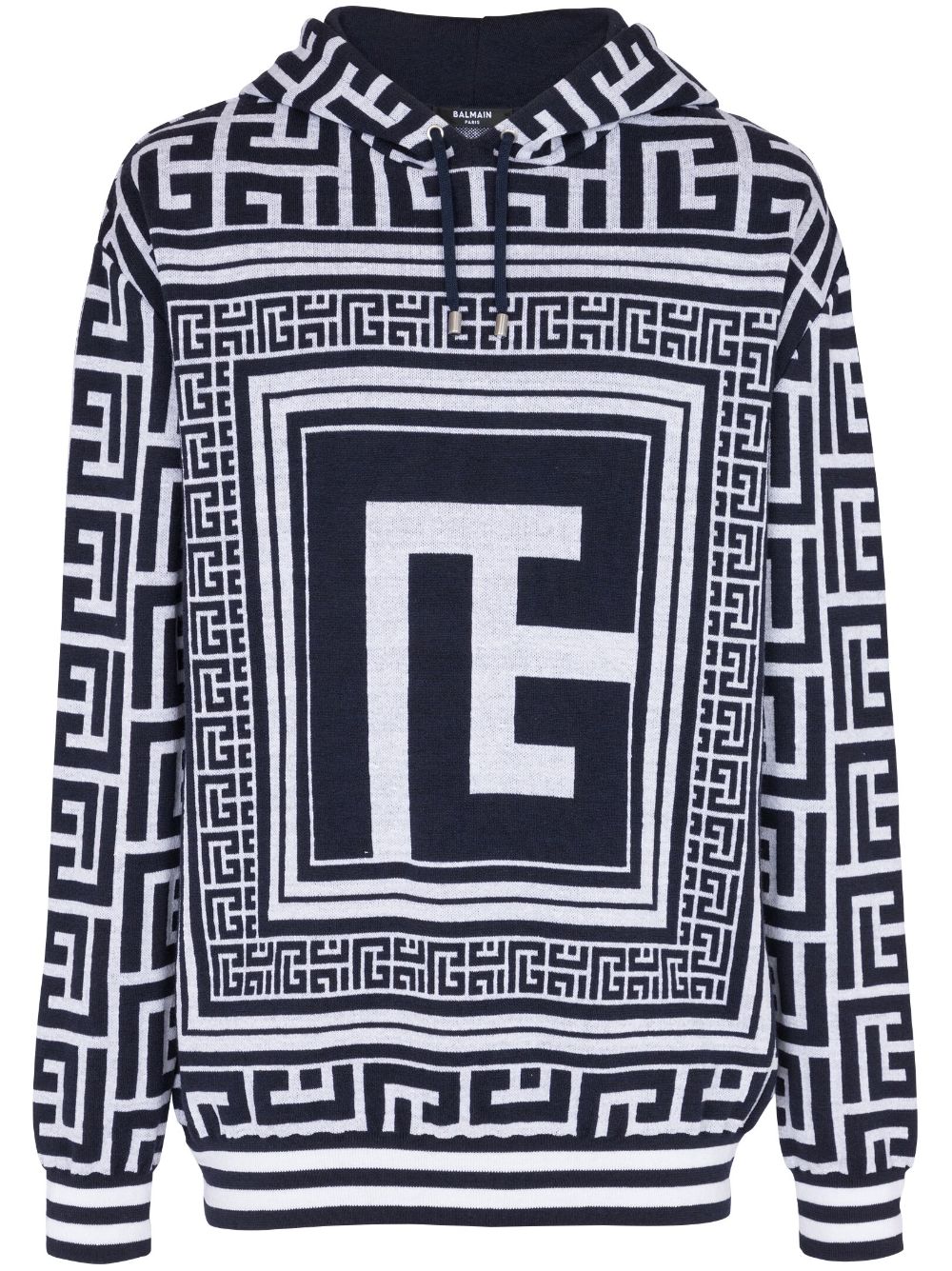 Balmain, Maxi Monogram Jacquard Hoodie