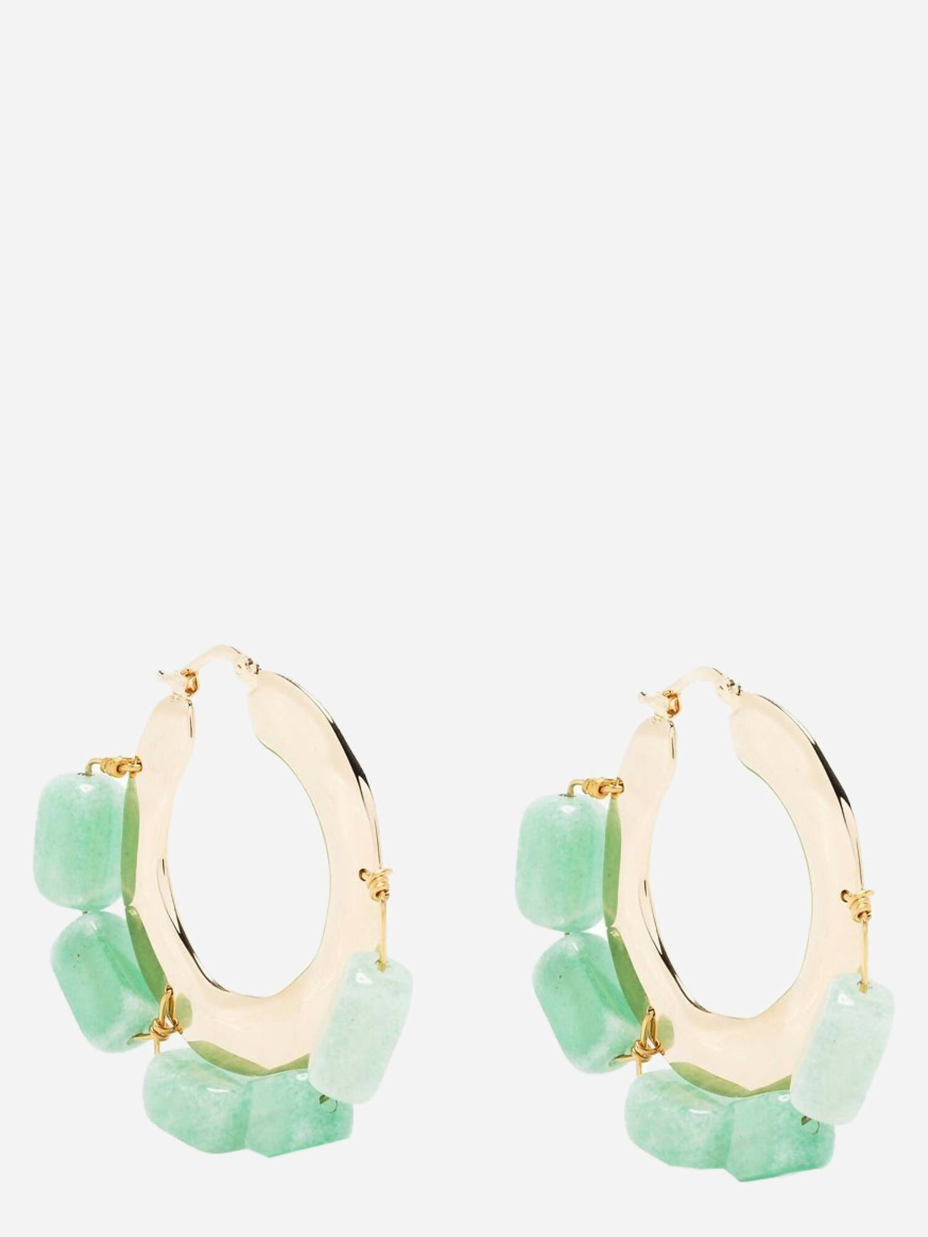 Jil Sander, Embellished Rough Nature Hoop Earrings