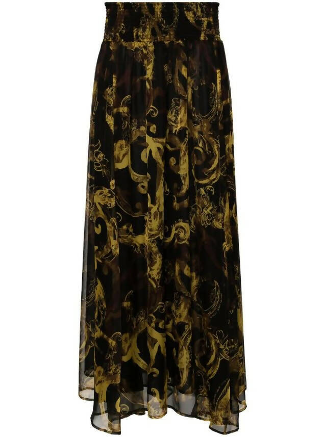 Versace Jeans Couture, Watercolour Couture-Print Maxi Skirt