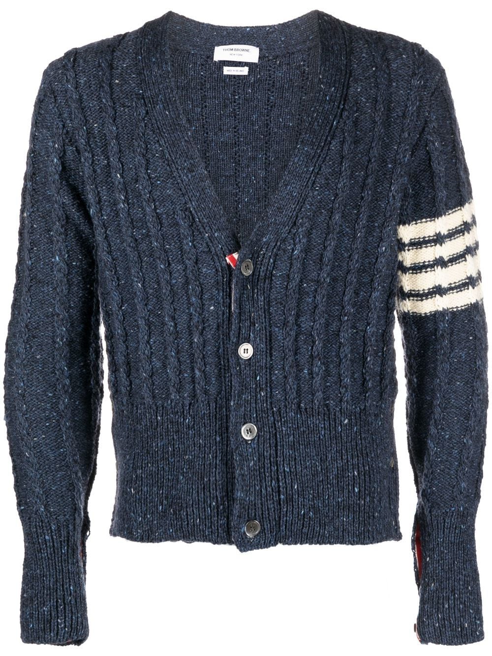 Thom Browne, Donegal Twist Cable 4-Bar Cardigan